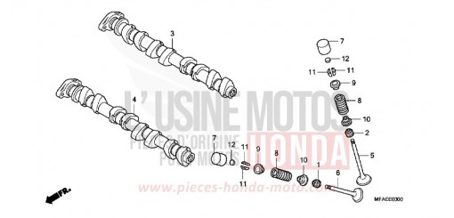 ALBERO A CAMME/VALVOLA CBF1000A di 2010